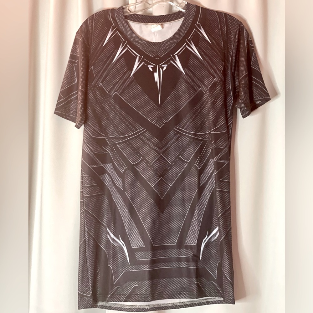 Marvel Black Panther Cosplay T-Shirt Mens Medium Black Wakanda  Top